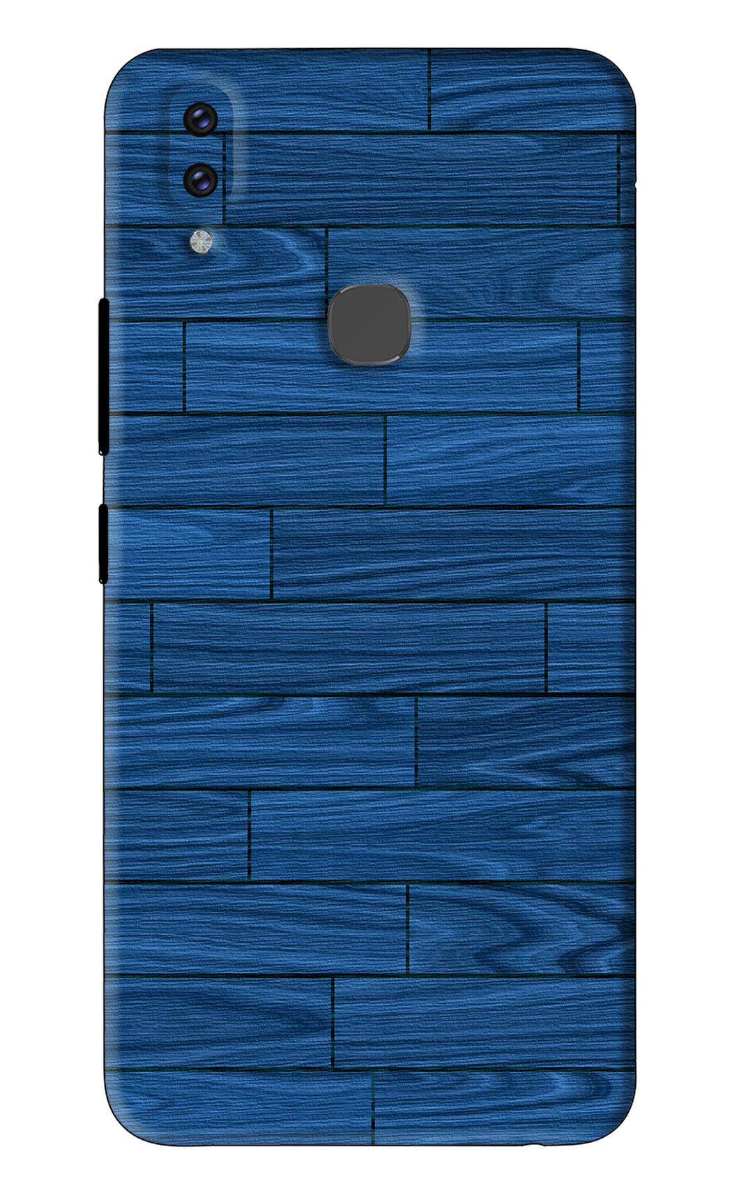 Blue Wooden Texture Vivo V9 Youth Back Skin Wrap