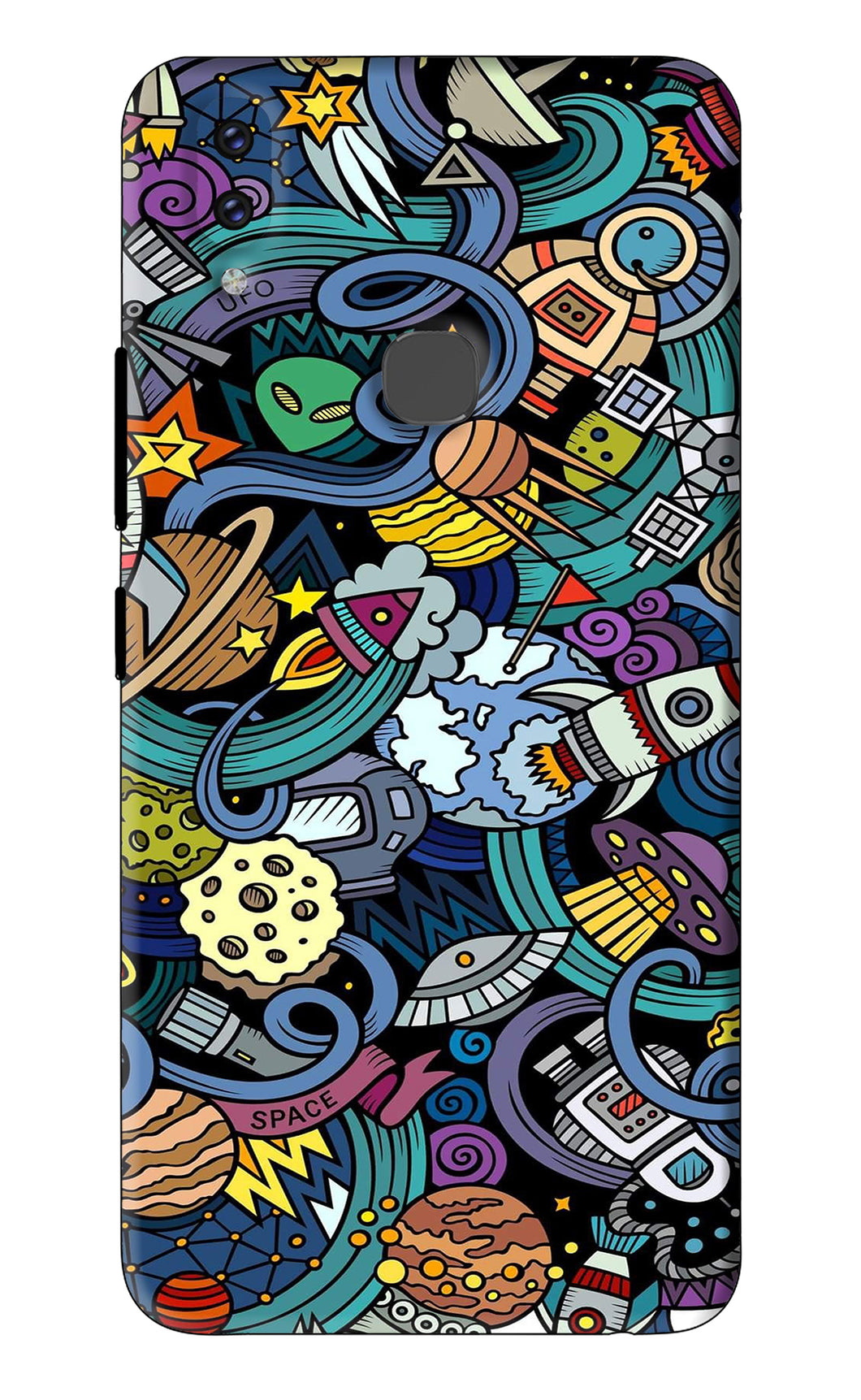 Space Abstract Vivo V9 Youth Back Skin Wrap