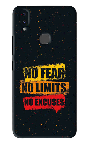No Fear No Limits No Excuses Vivo V9 Youth Back Skin Wrap