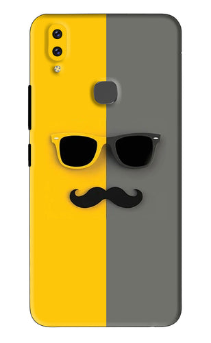 Sunglasses with Mustache Vivo V9 Youth Back Skin Wrap
