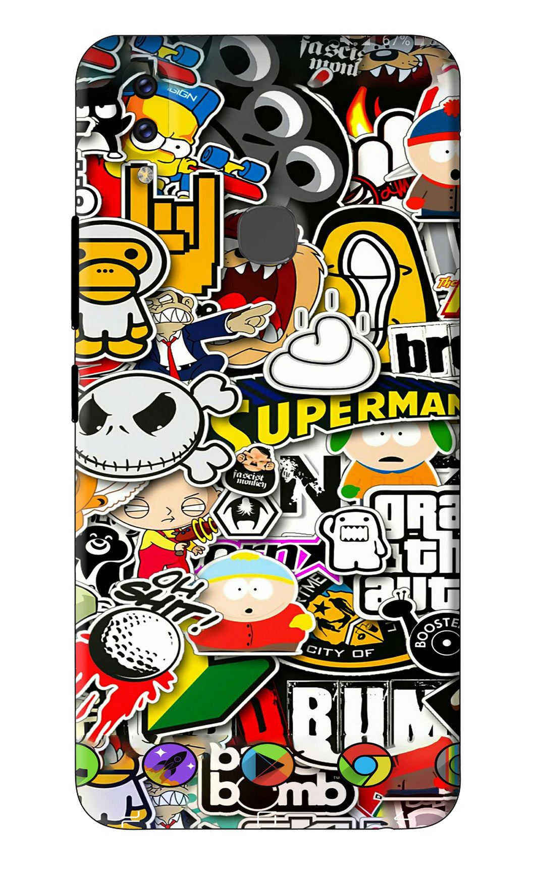 Sticker Bomb Vivo V9 Youth Back Skin Wrap