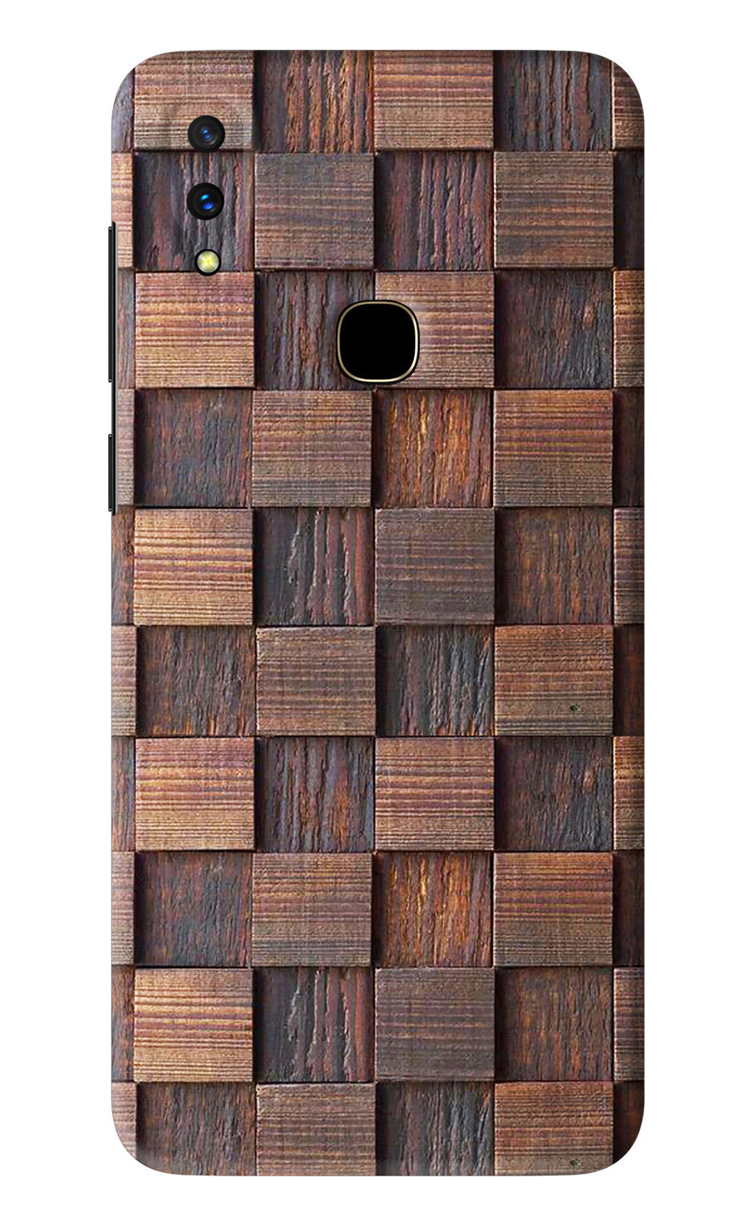 Wooden Cube Design Vivo V11 Back Skin Wrap