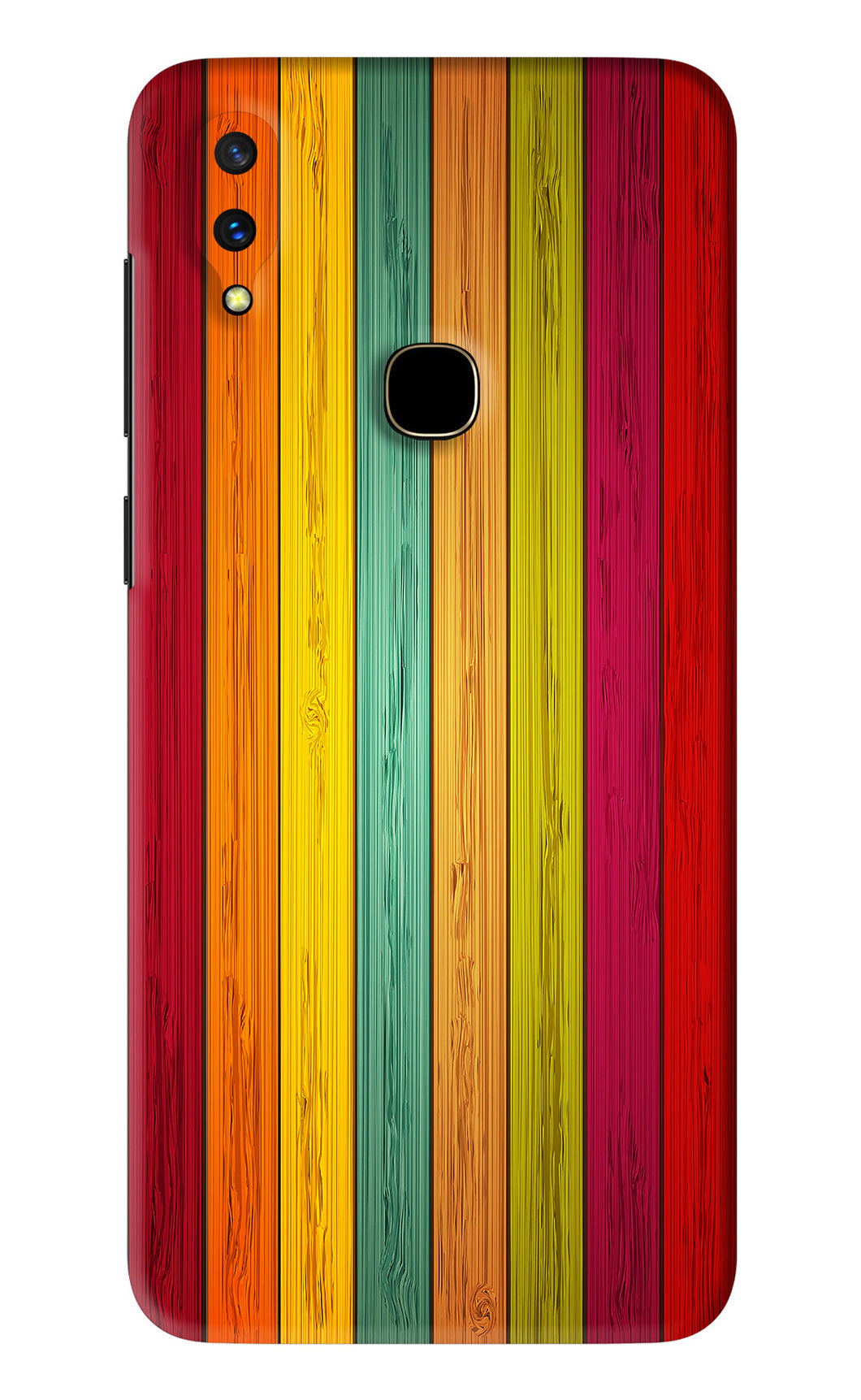 Multicolor Wooden Vivo V11 Back Skin Wrap