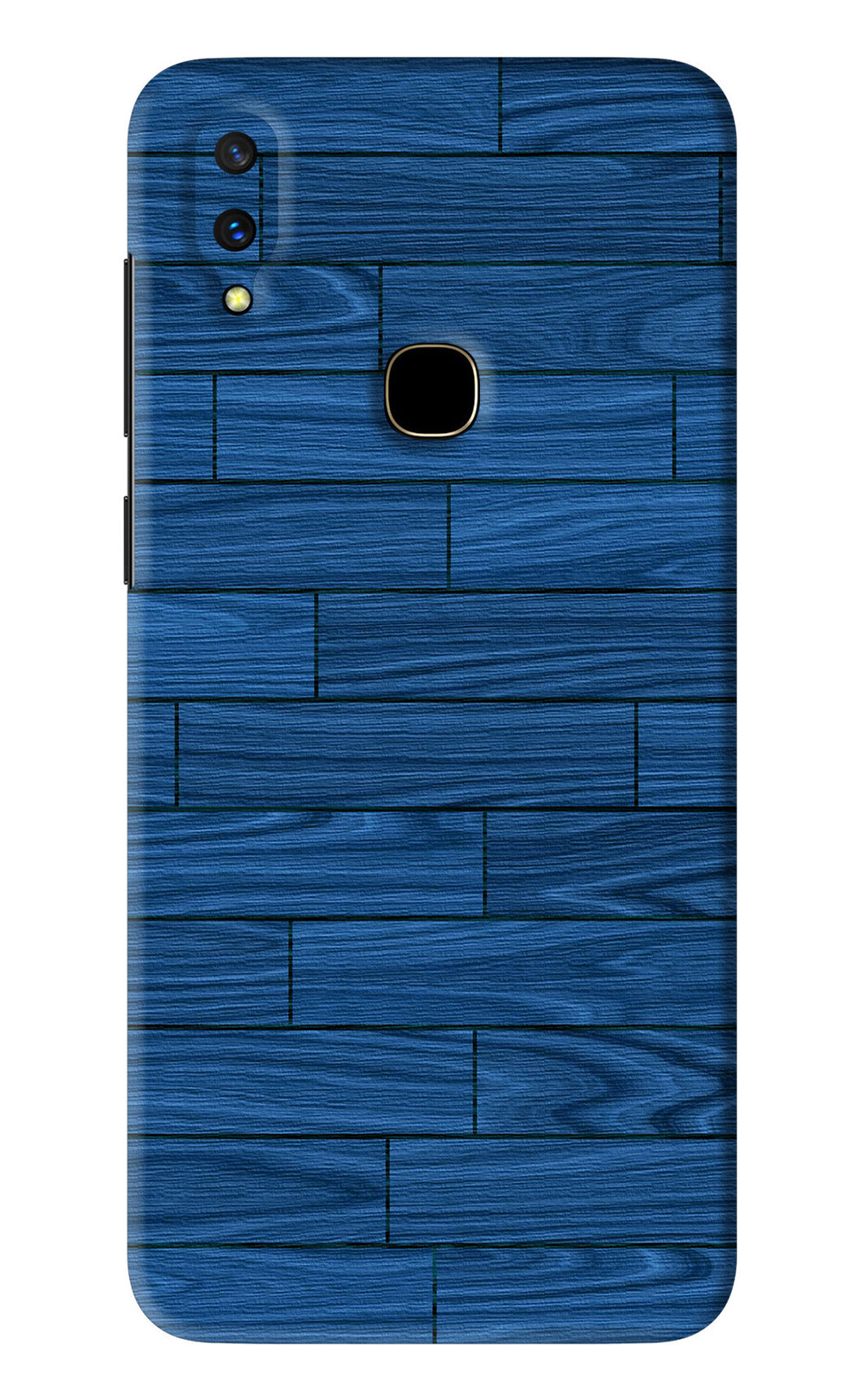 Blue Wooden Texture Vivo V11 Back Skin Wrap