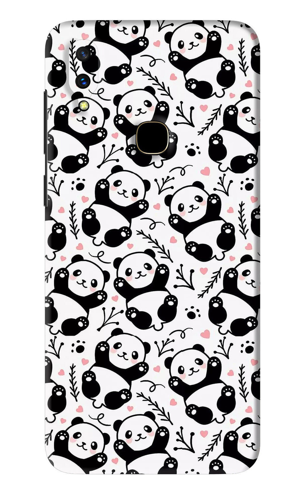 Cute Panda Vivo V11 Back Skin Wrap