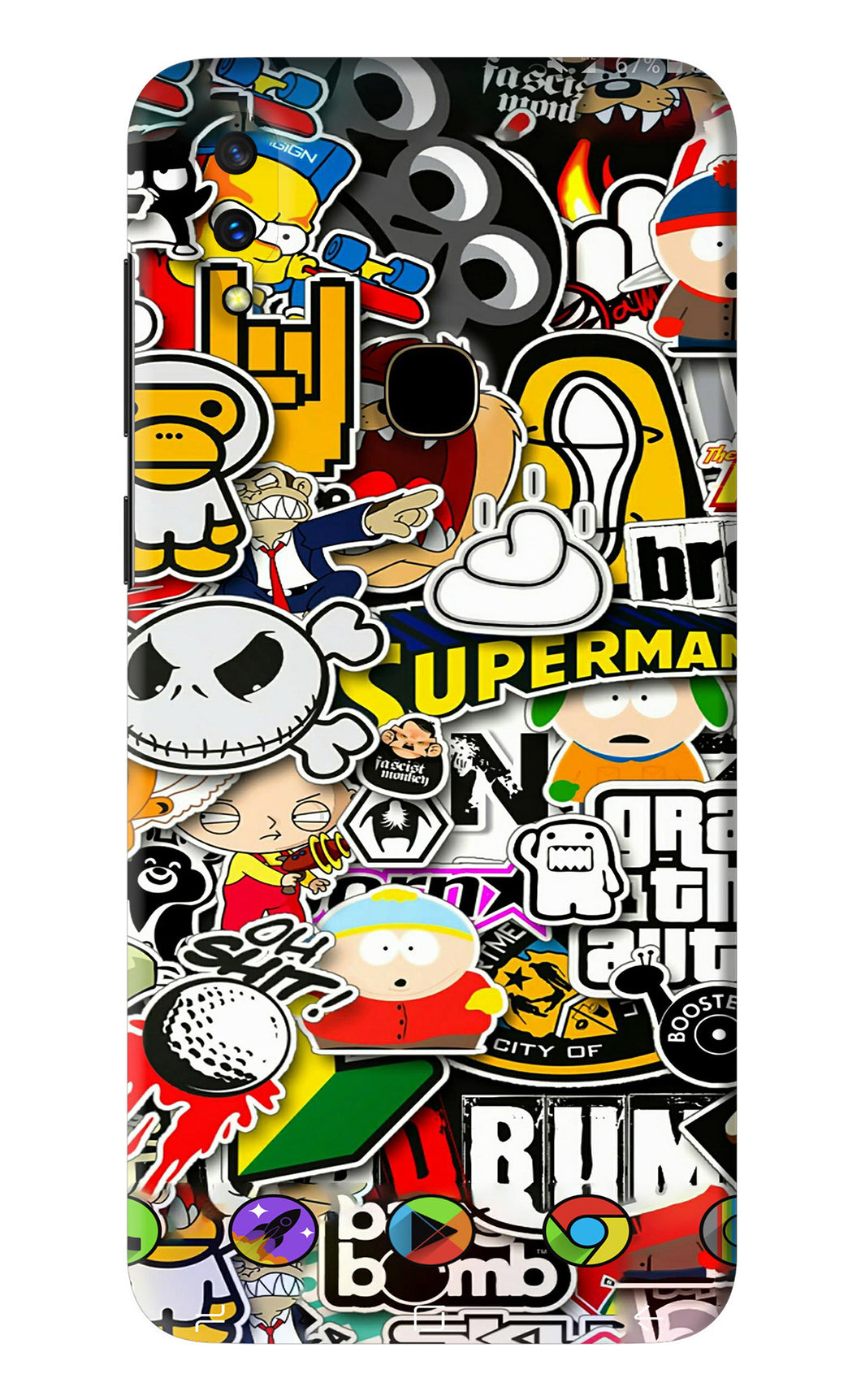 Sticker Bomb Vivo V11 Back Skin Wrap