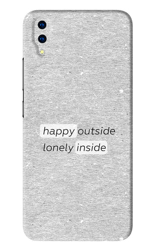 Happy Outside Lonely Inside Vivo V11 Pro Back Skin Wrap