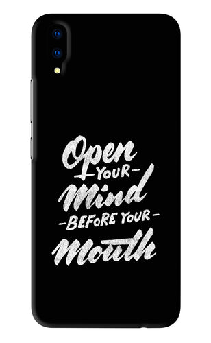 Open Your Mind Before Your Mouth Vivo V11 Pro Back Skin Wrap