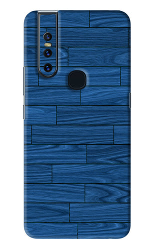 Blue Wooden Texture Vivo V15 Back Skin Wrap