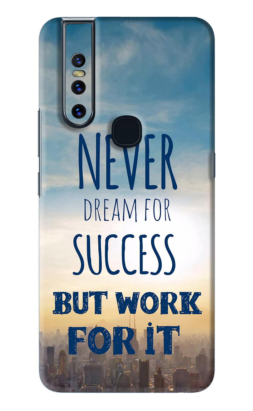 Never Dream For Success But Work For It Vivo V15 Back Skin Wrap