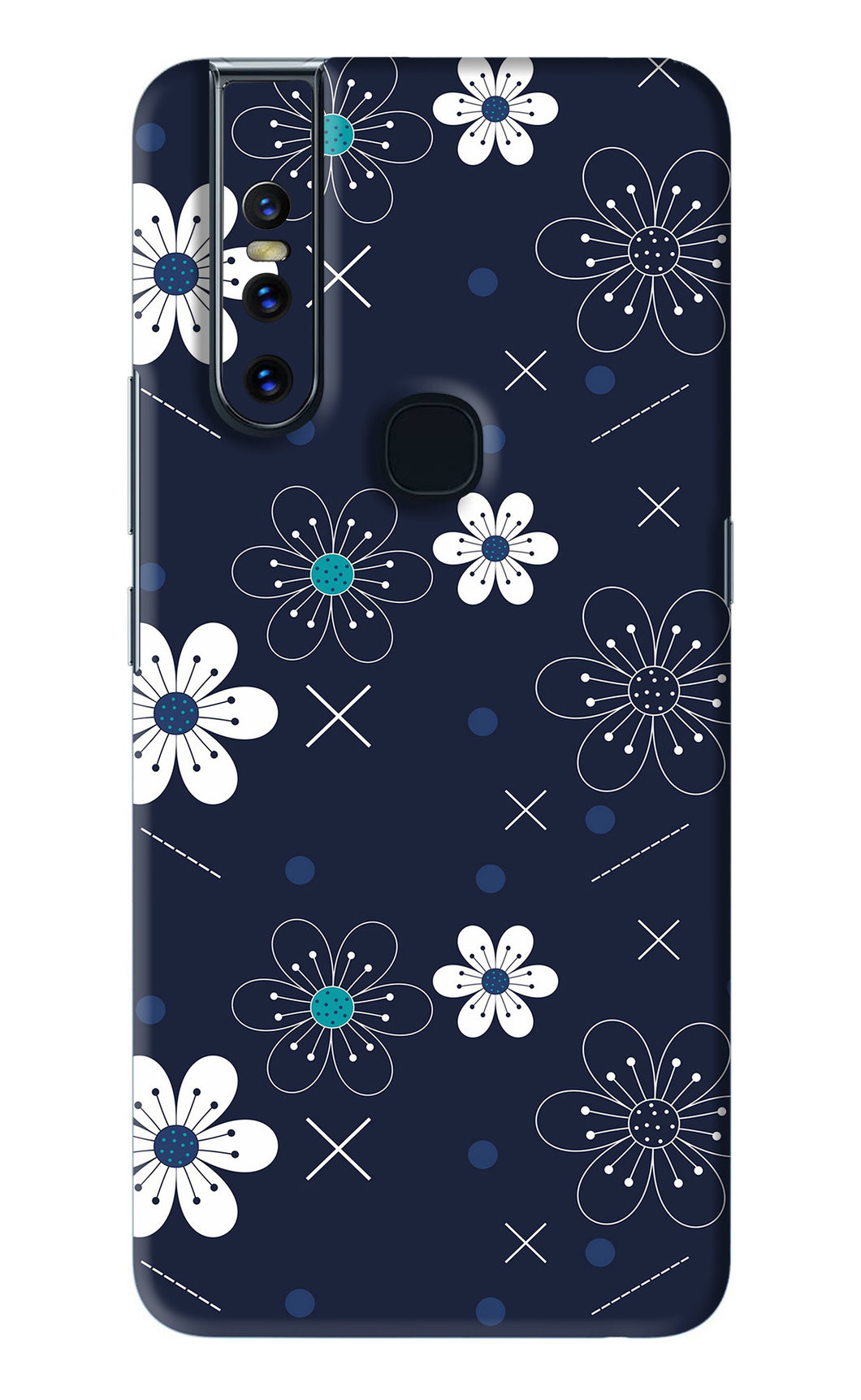 Flowers 4 Vivo V15 Back Skin Wrap