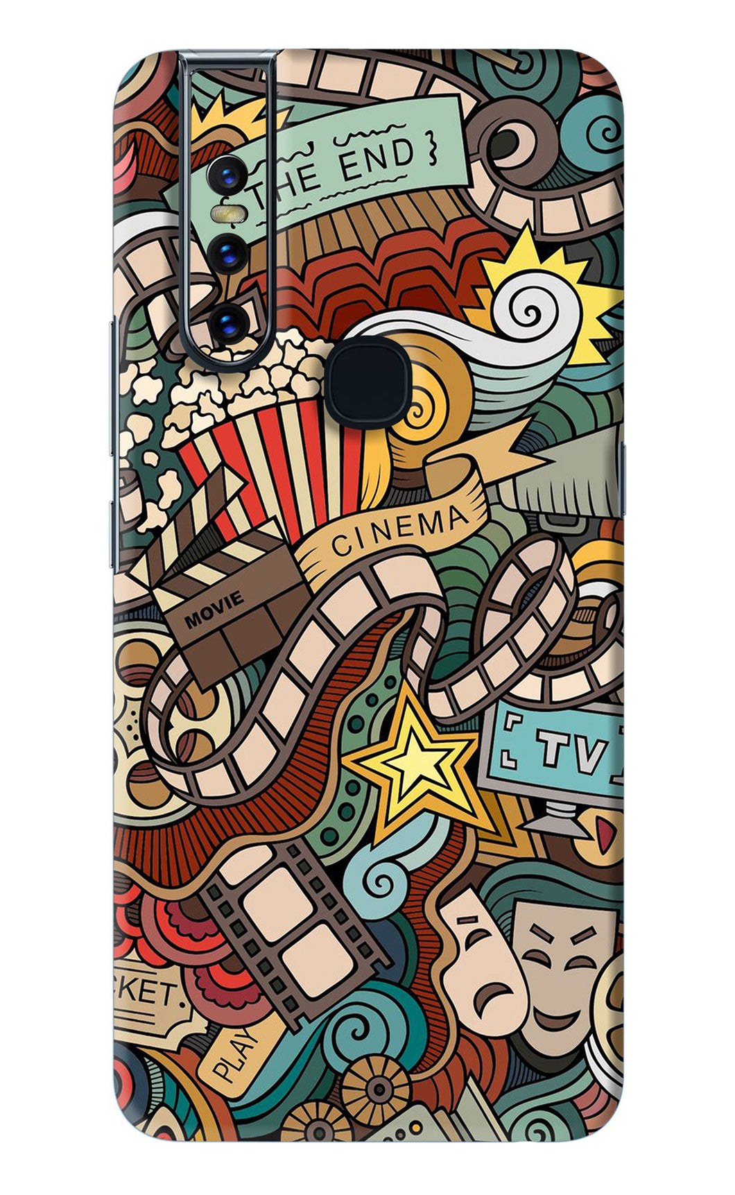 Cinema Abstract Vivo V15 Back Skin Wrap