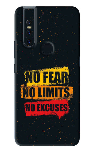 No Fear No Limits No Excuses Vivo V15 Back Skin Wrap