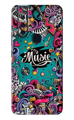 Music Graffiti Vivo V15 Back Skin Wrap