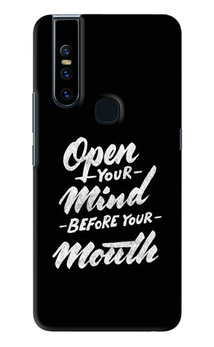 Open Your Mind Before Your Mouth Vivo V15 Back Skin Wrap