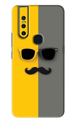 Sunglasses with Mustache Vivo V15 Back Skin Wrap