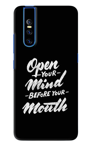 Open Your Mind Before Your Mouth Vivo V15 Pro Back Skin Wrap