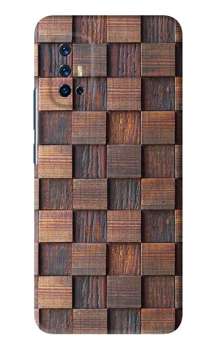 Wooden Cube Design Vivo V17 Back Skin Wrap