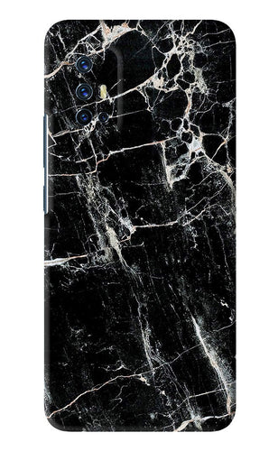 Black Marble Texture 1 Vivo V17 Back Skin Wrap