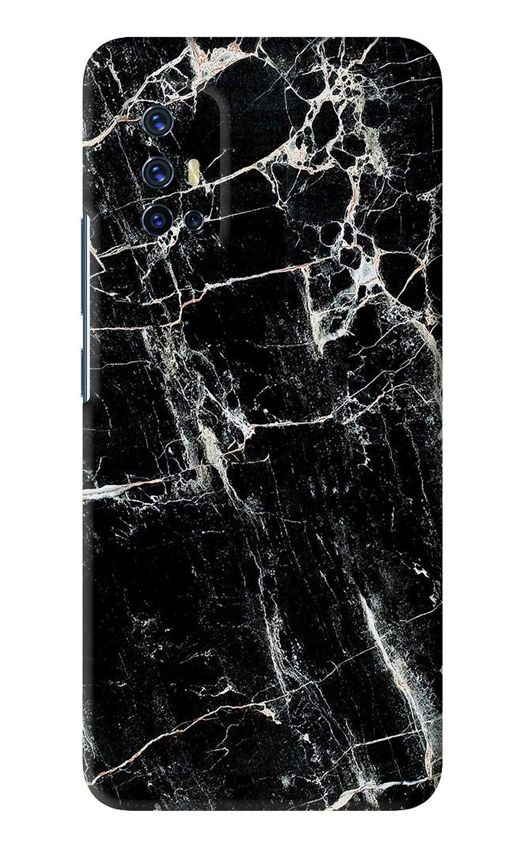Black Marble Texture 1 Vivo V17 Back Skin Wrap