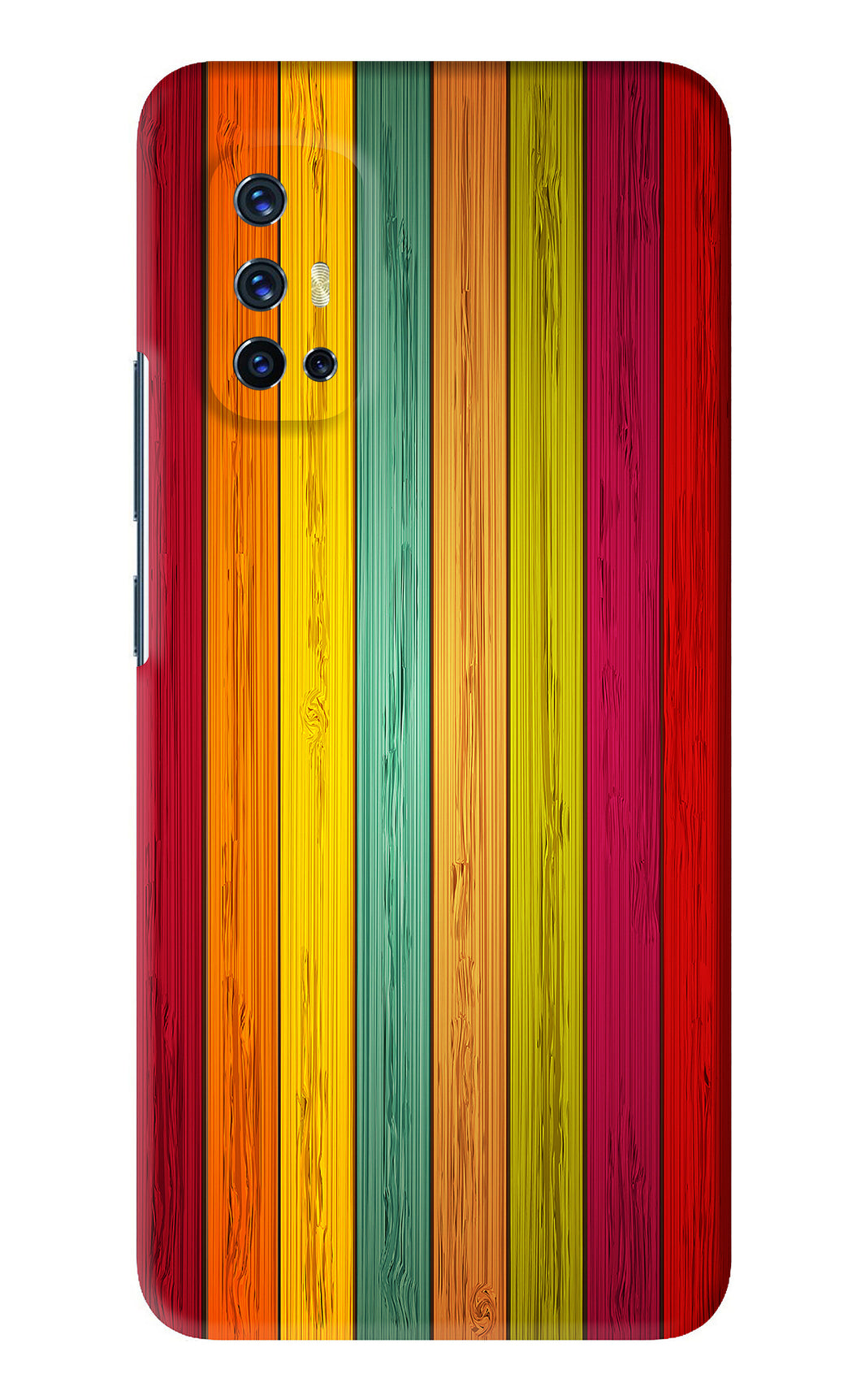Multicolor Wooden Vivo V17 Back Skin Wrap