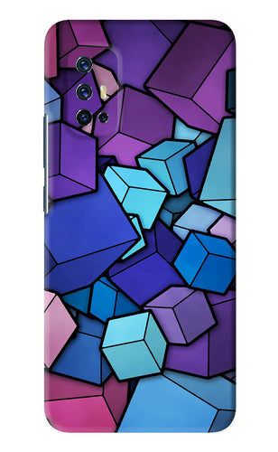 Cubic Abstract Vivo V17 Back Skin Wrap