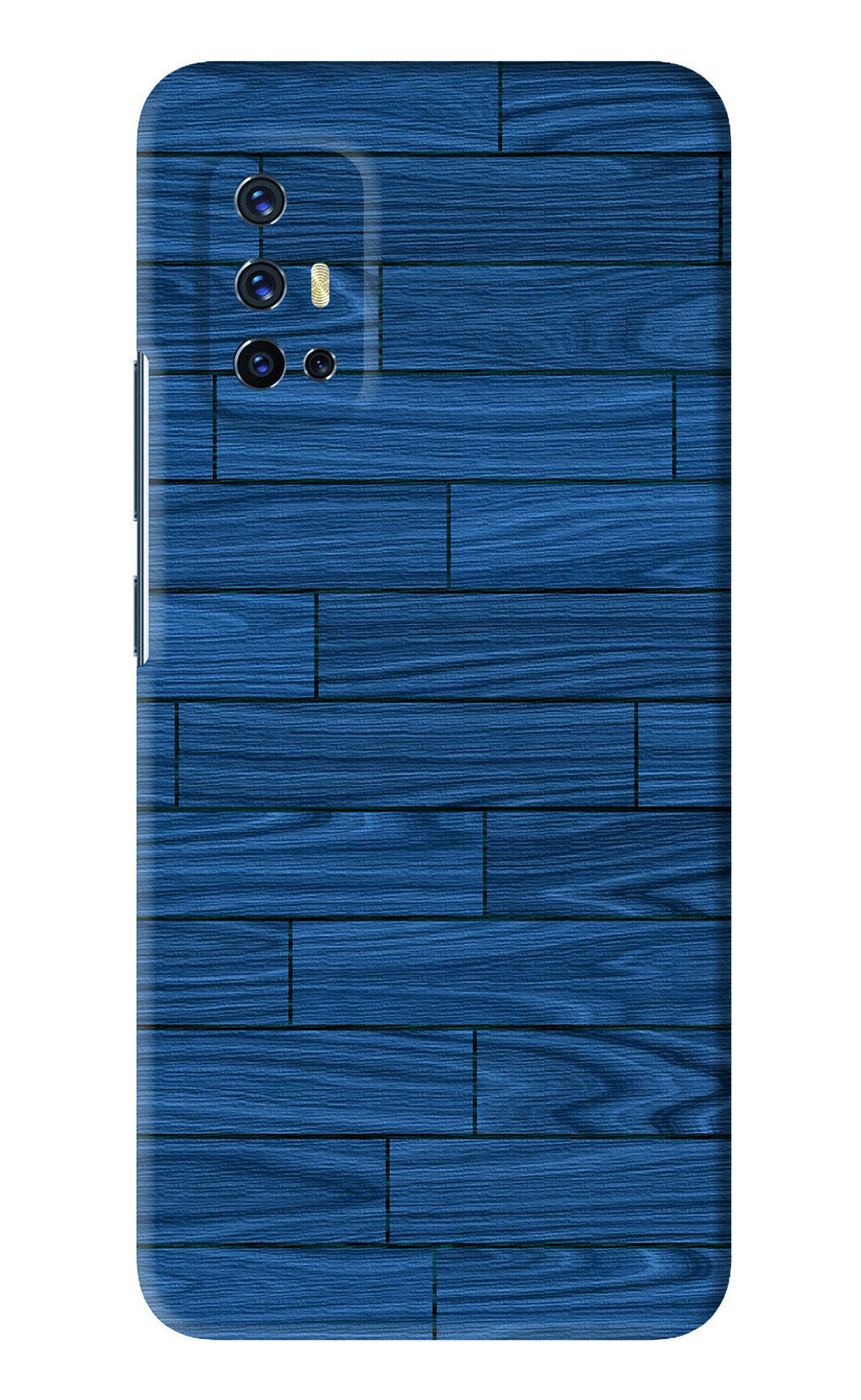 Blue Wooden Texture Vivo V17 Back Skin Wrap