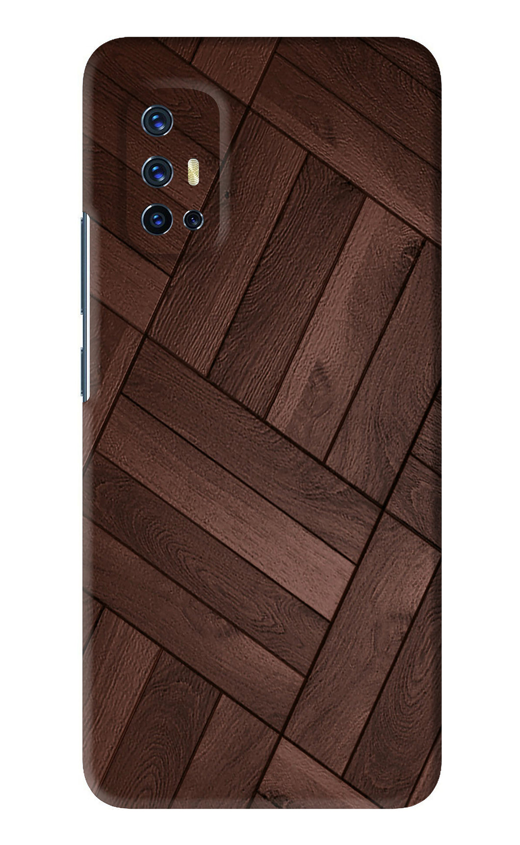 Wooden Texture Design Vivo V17 Back Skin Wrap