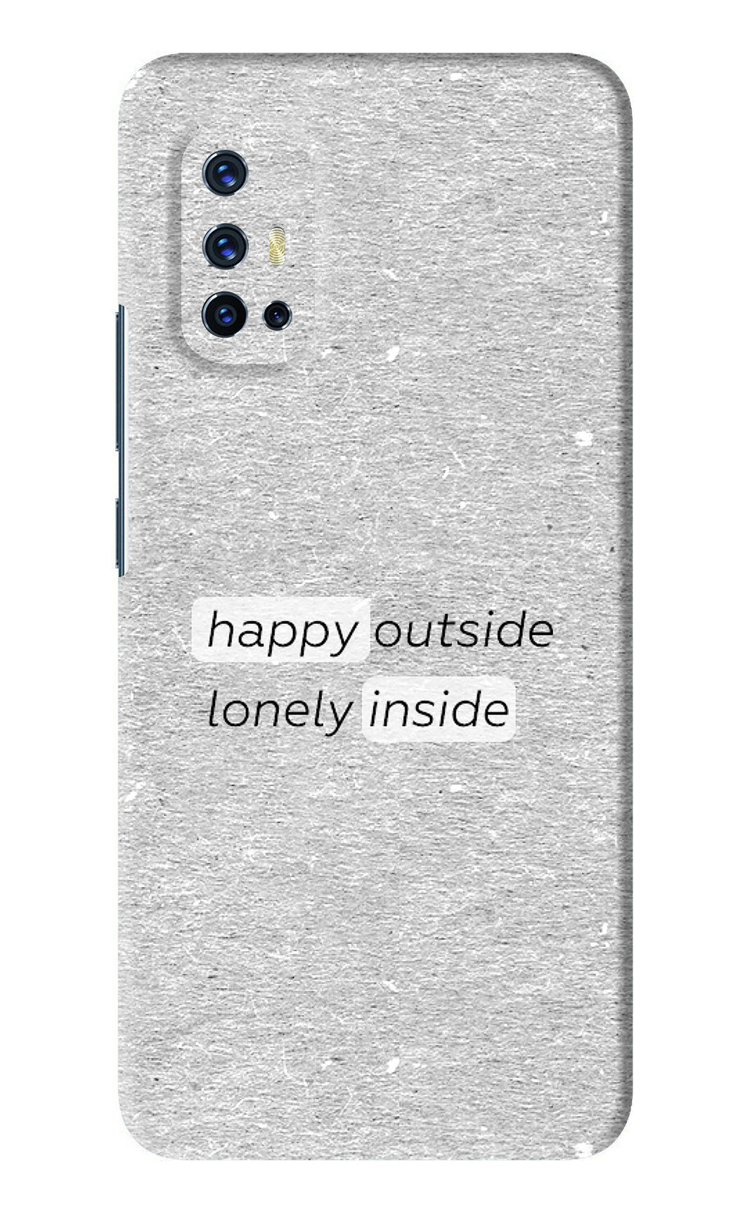 Happy Outside Lonely Inside Vivo V17 Back Skin Wrap