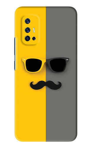 Sunglasses with Mustache Vivo V17 Back Skin Wrap