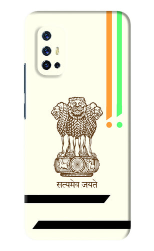 Satyamev Jayate Brown Logo Vivo V17 Back Skin Wrap