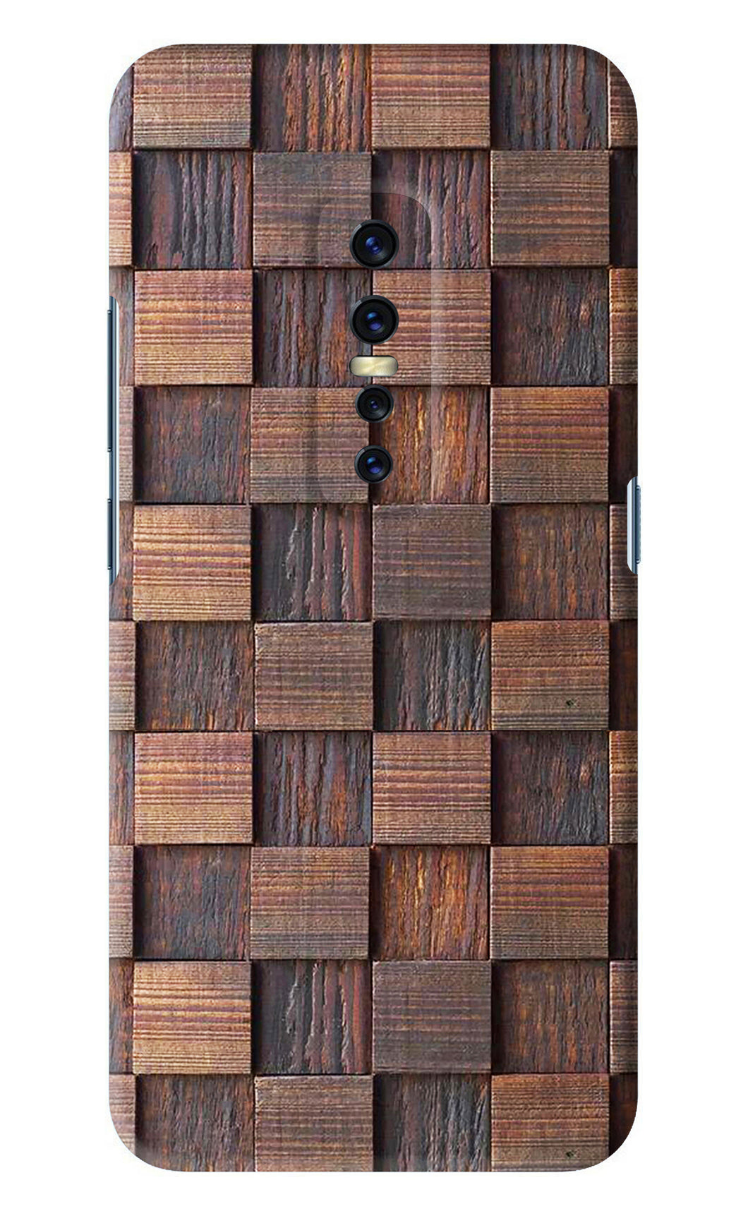 Wooden Cube Design Vivo V17 Pro Back Skin Wrap