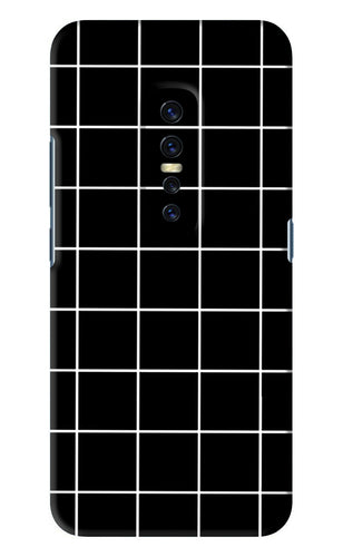 White Grid Vivo V17 Pro Back Skin Wrap
