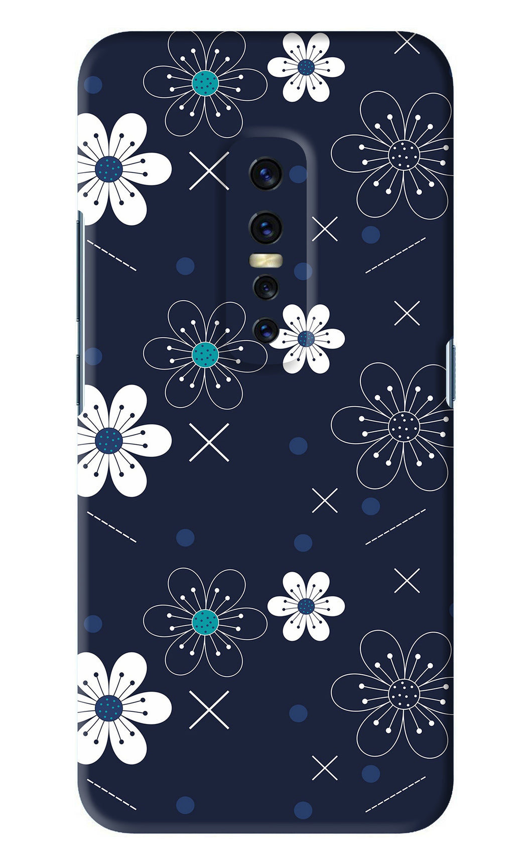 Flowers 4 Vivo V17 Pro Back Skin Wrap