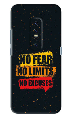No Fear No Limits No Excuses Vivo V17 Pro Back Skin Wrap