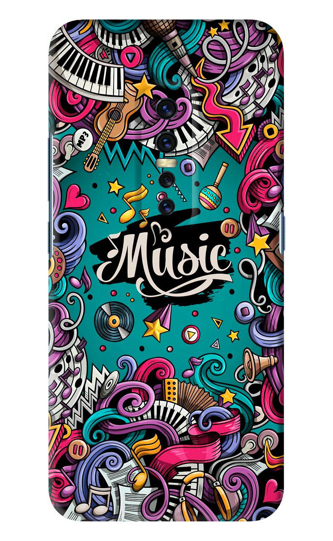 Music Graffiti Vivo V17 Pro Back Skin Wrap