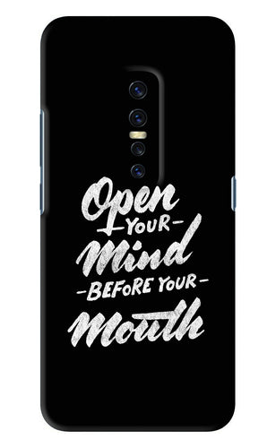 Open Your Mind Before Your Mouth Vivo V17 Pro Back Skin Wrap