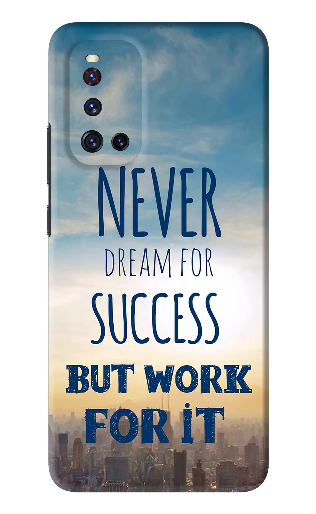 Never Dream For Success But Work For It Vivo V19 Back Skin Wrap