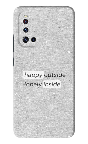 Happy Outside Lonely Inside Vivo V19 Back Skin Wrap