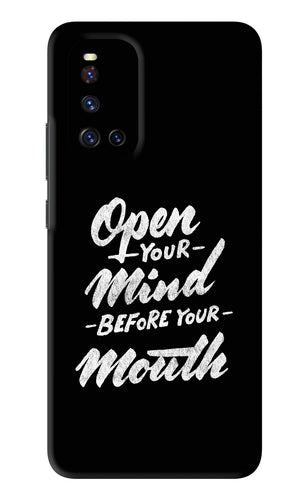 Open Your Mind Before Your Mouth Vivo V19 Back Skin Wrap