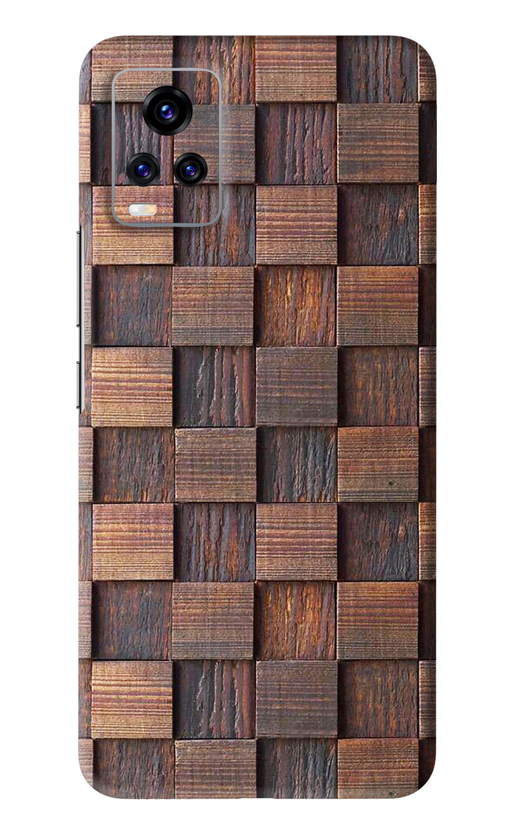 Wooden Cube Design Vivo V20 Pro Back Skin Wrap