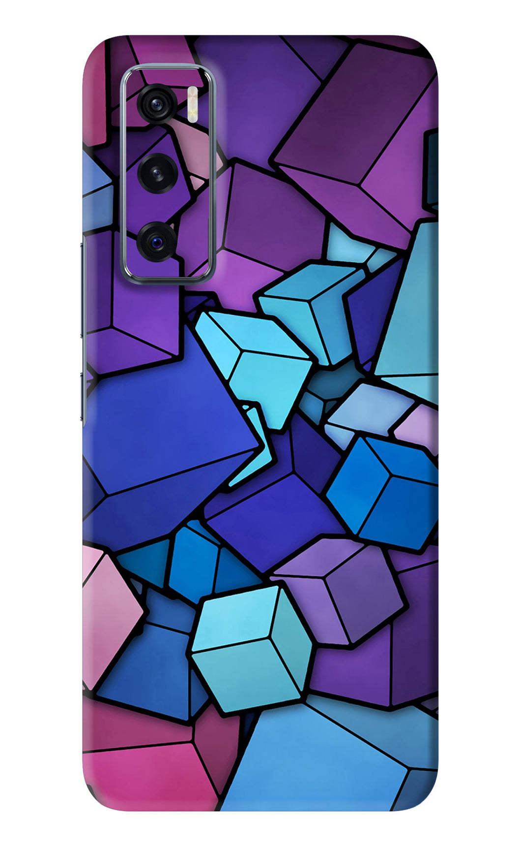 Cubic Abstract Vivo V20 SE Back Skin Wrap