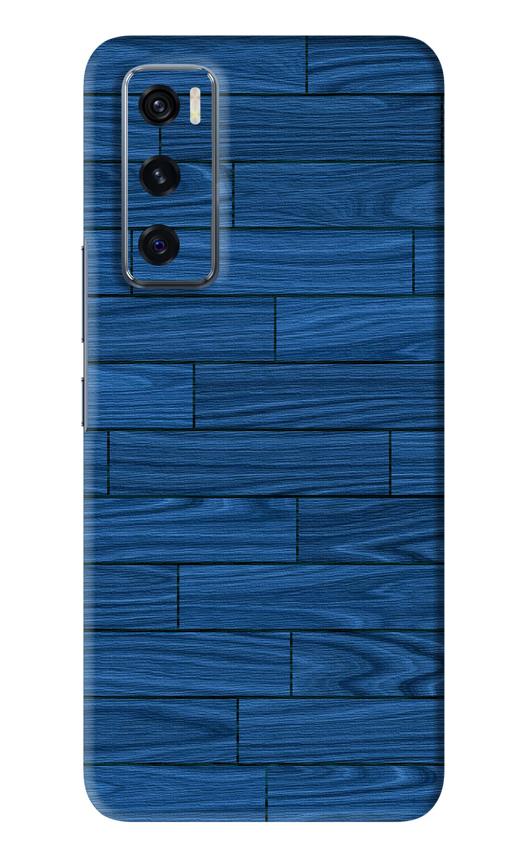 Blue Wooden Texture Vivo V20 SE Back Skin Wrap