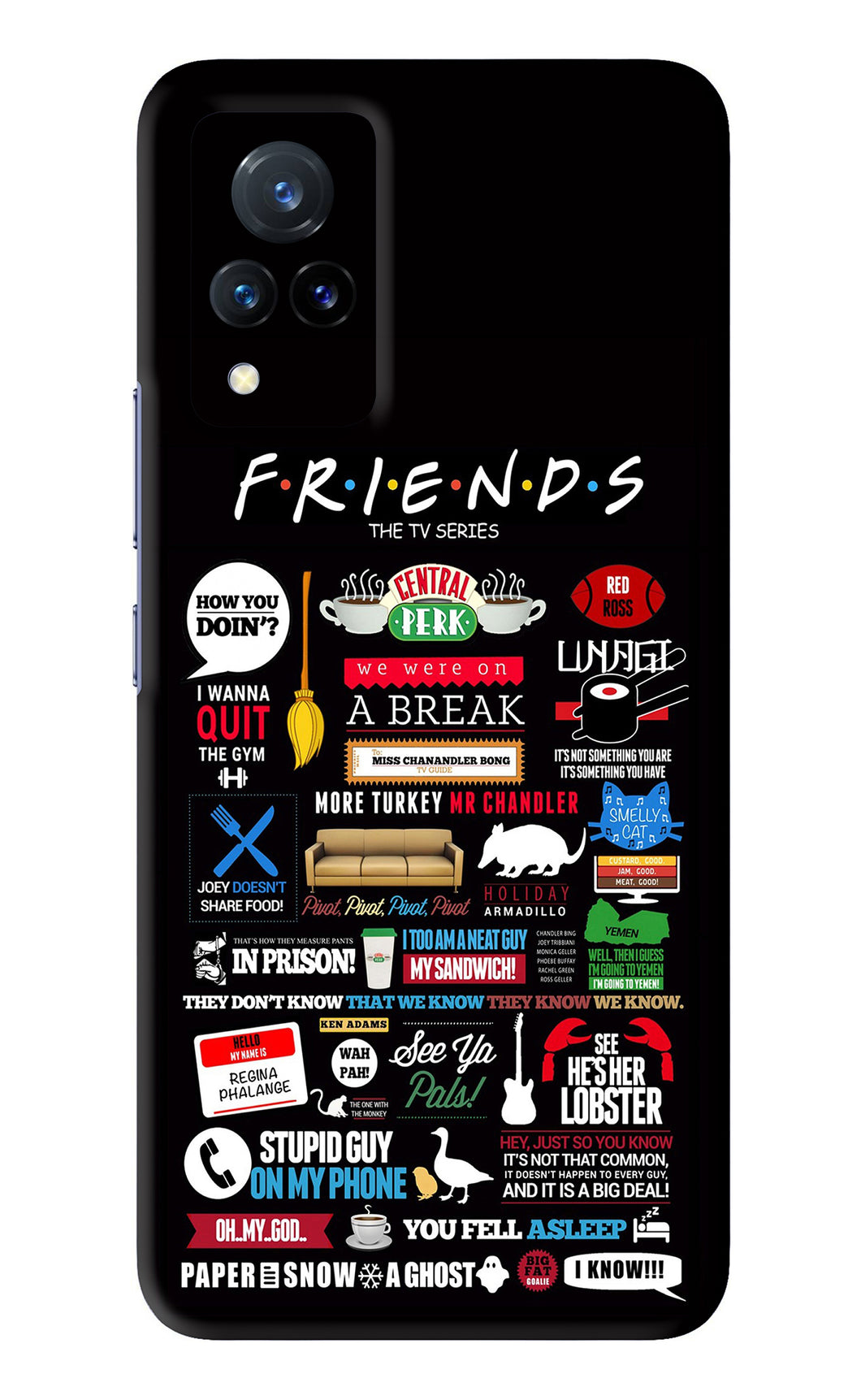 FRIENDS Vivo V21 Back Skin Wrap