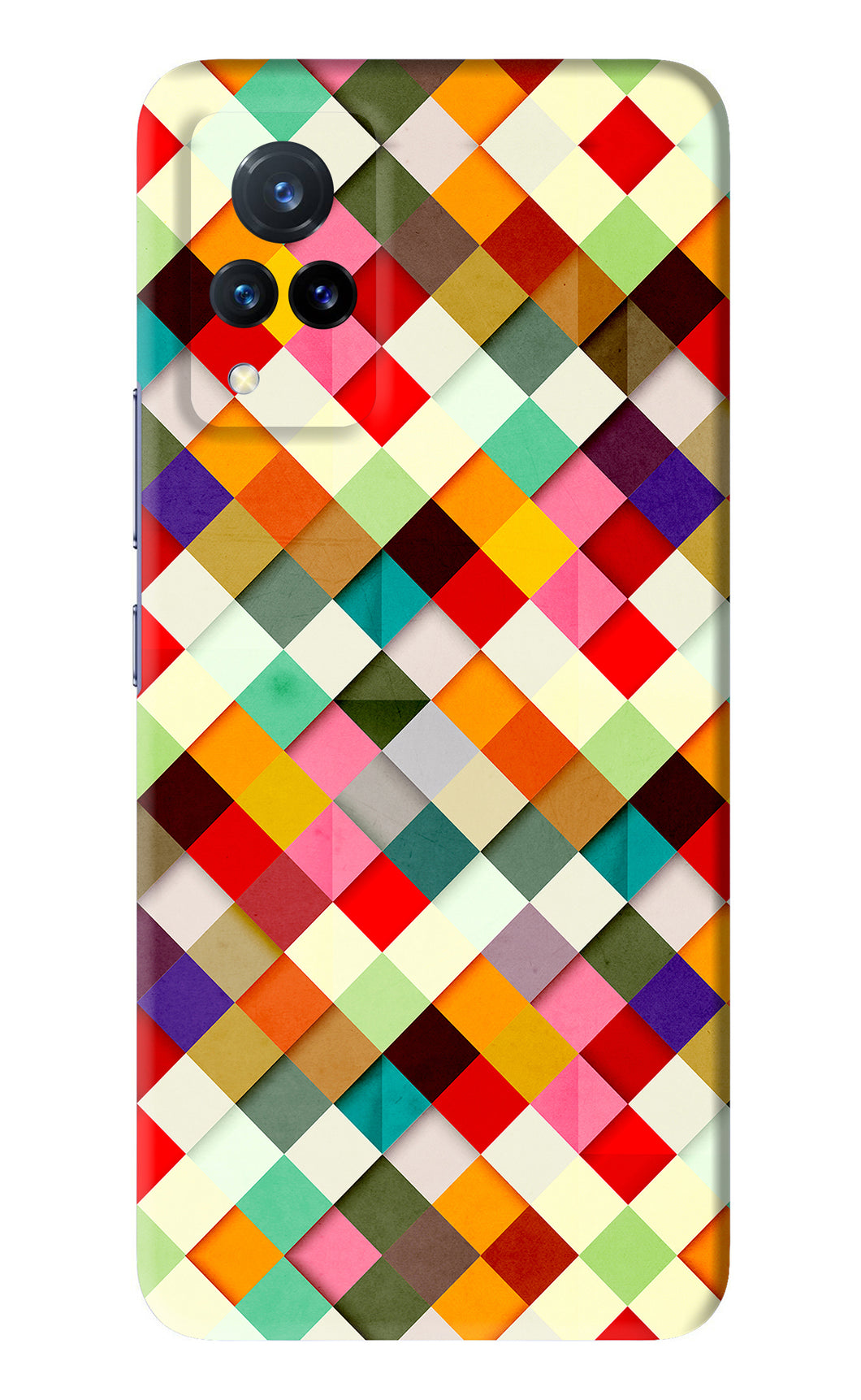 Geometric Abstract Colorful Vivo V21 Back Skin Wrap
