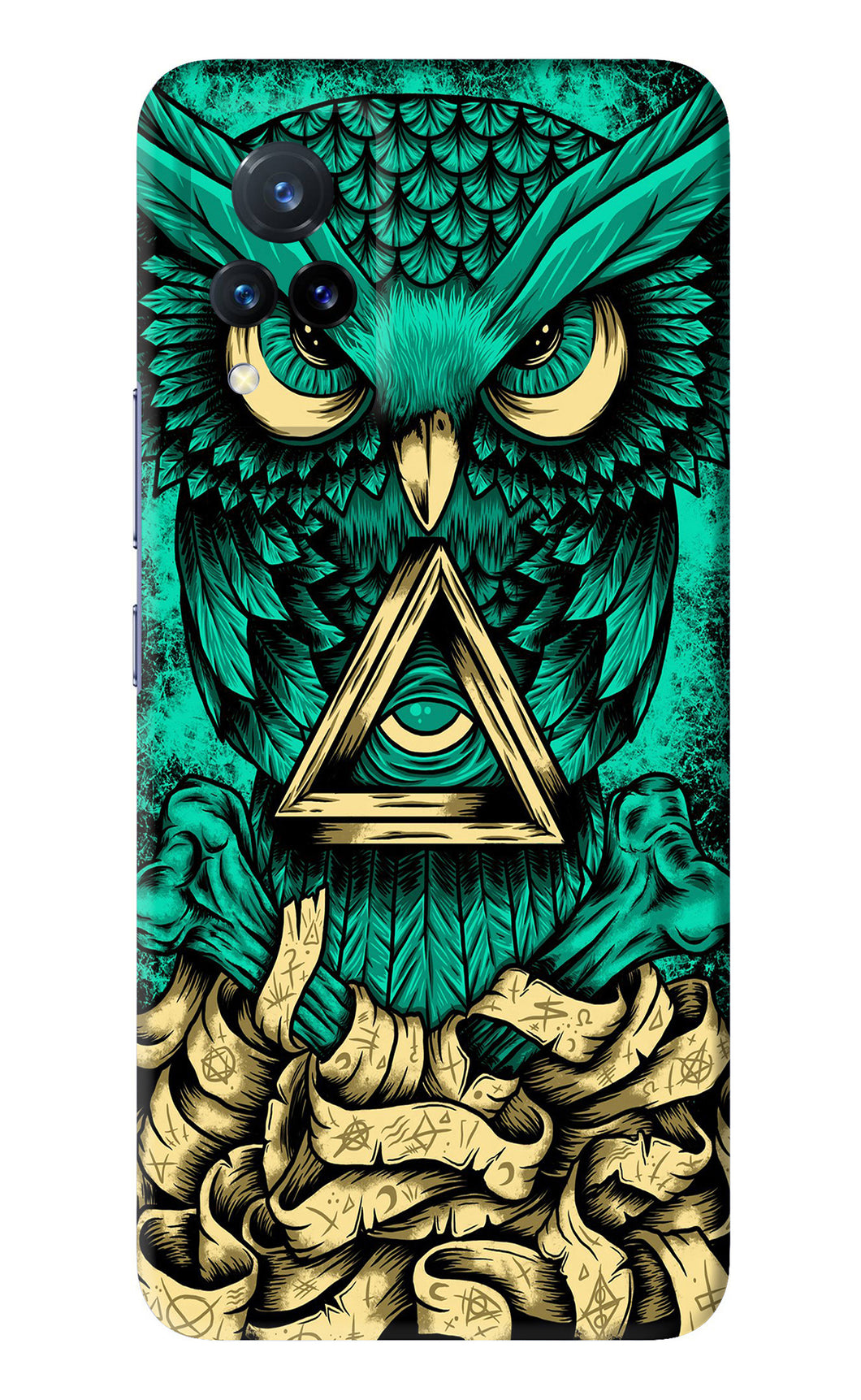 Green Owl Vivo V21 Back Skin Wrap
