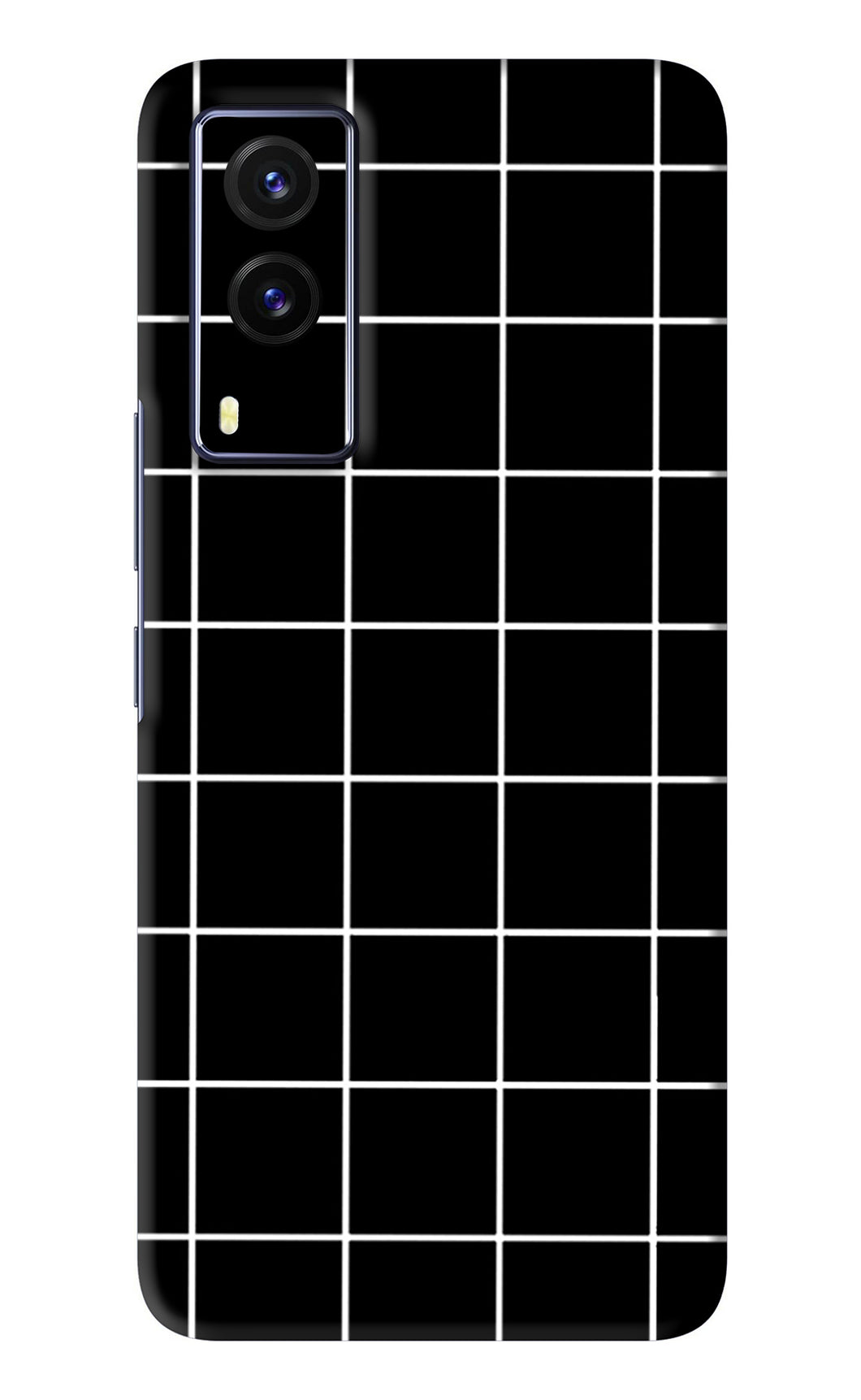 White Grid Vivo V21E Back Skin Wrap