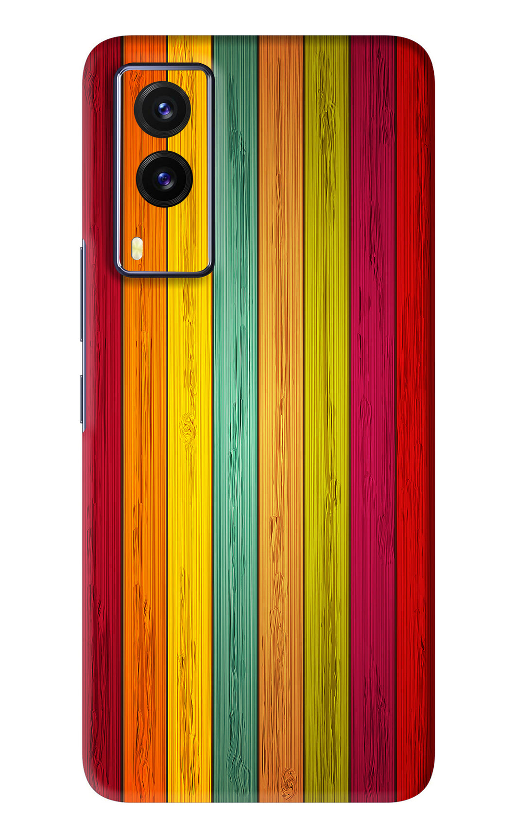 Multicolor Wooden Vivo V21E Back Skin Wrap