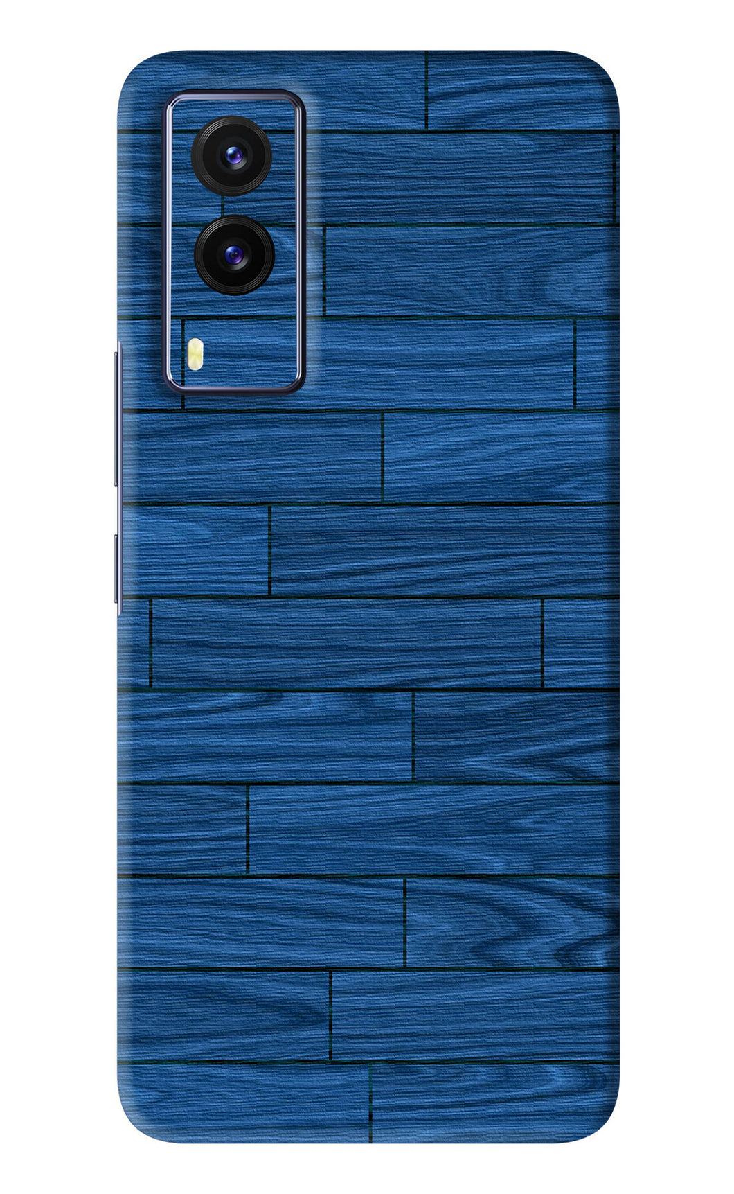 Blue Wooden Texture Vivo V21E Back Skin Wrap