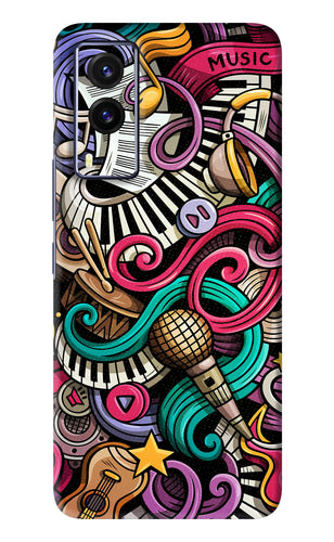 Music Abstract Vivo V21E Back Skin Wrap